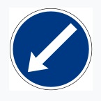 Keep Left Sign
