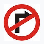 No Right Turn Sign
