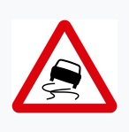 Slippery Road Sign 