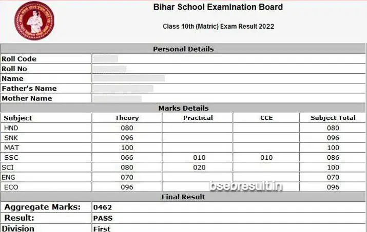 Bihar-Board-10th-Marksheet-Download-2022