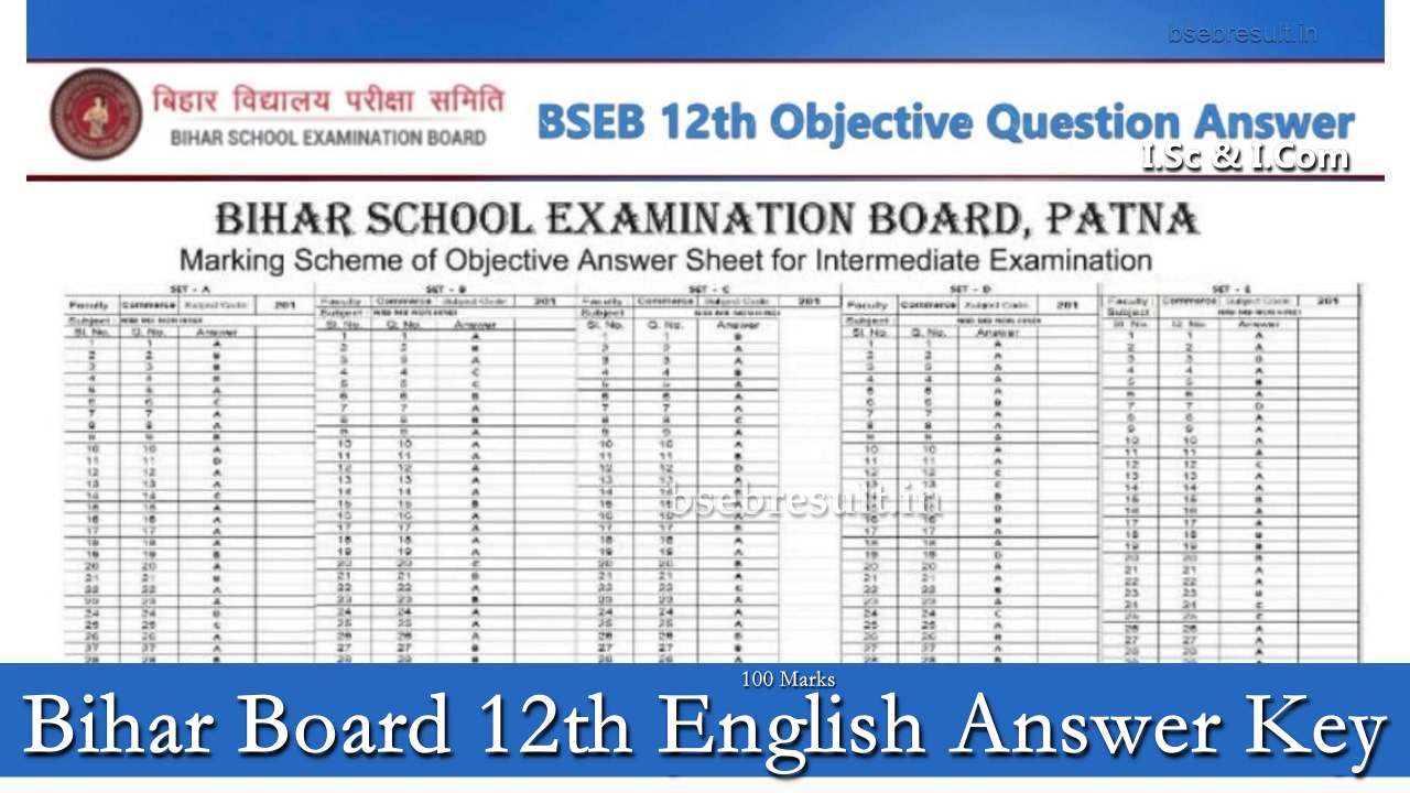 Bihar-Board-12th-English-Answer-Key-Pdf