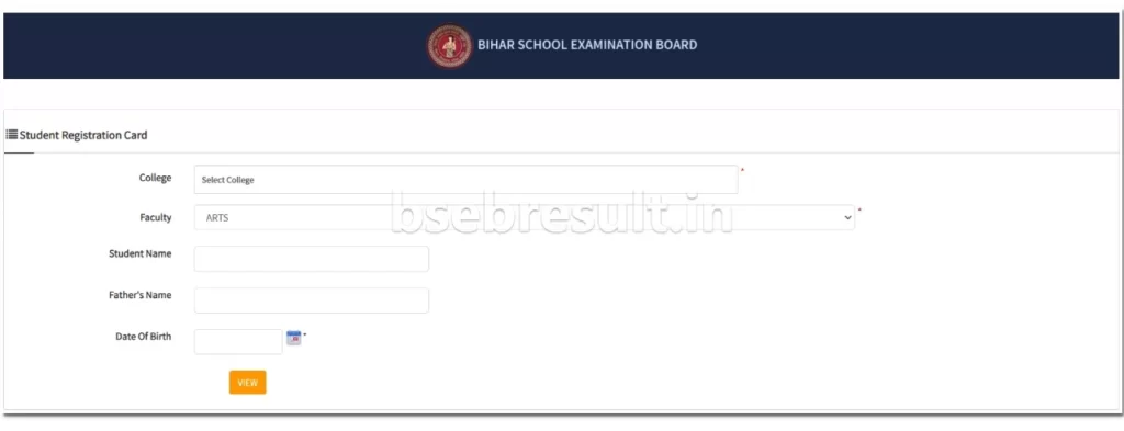 Bihar Board Dummy Registration Card 12th Download Link