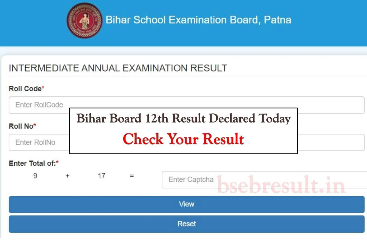 Bihar Board Class 12 Result 2024 Declared Today 21 March 2024