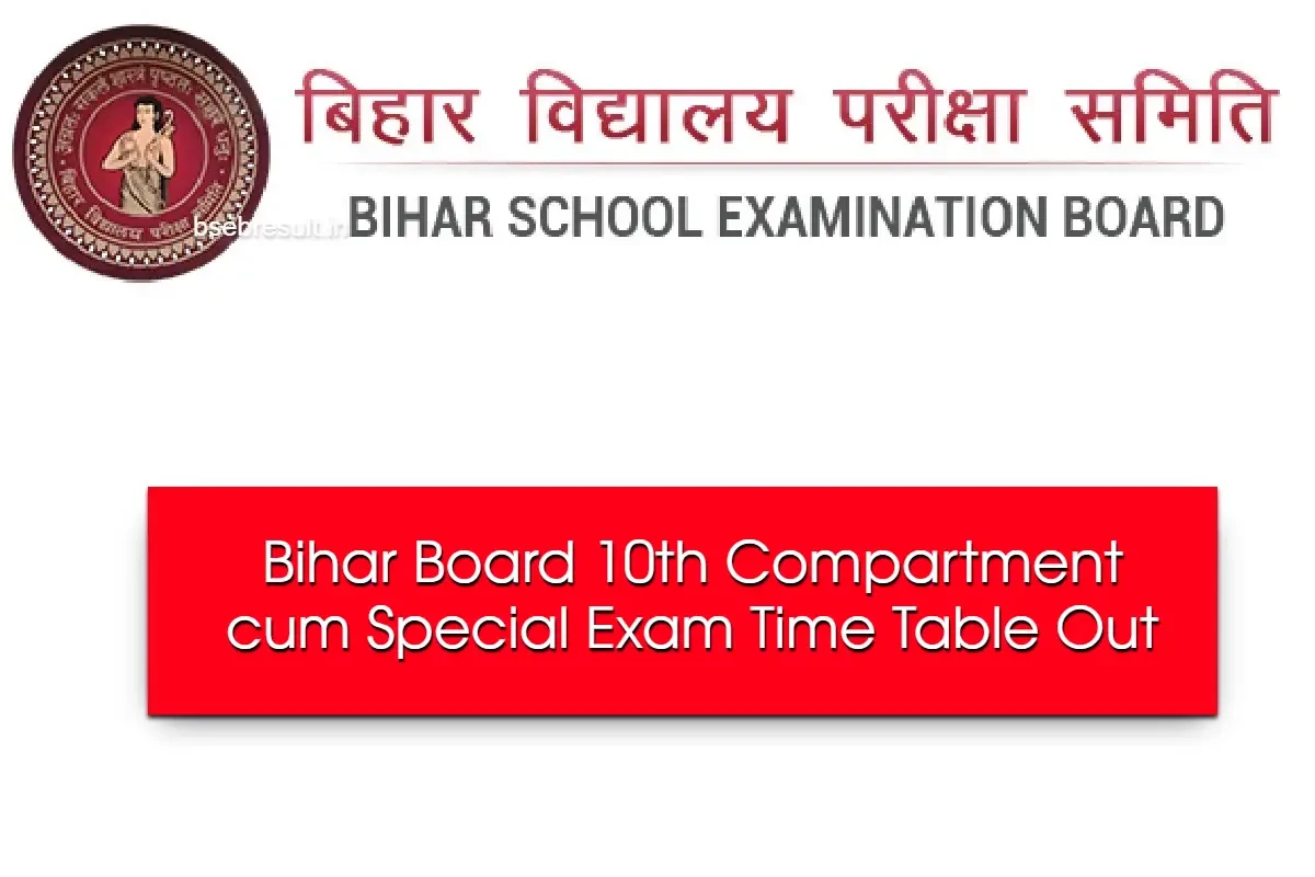 Bihar Board 10th Compartment Time Table 2024 Out