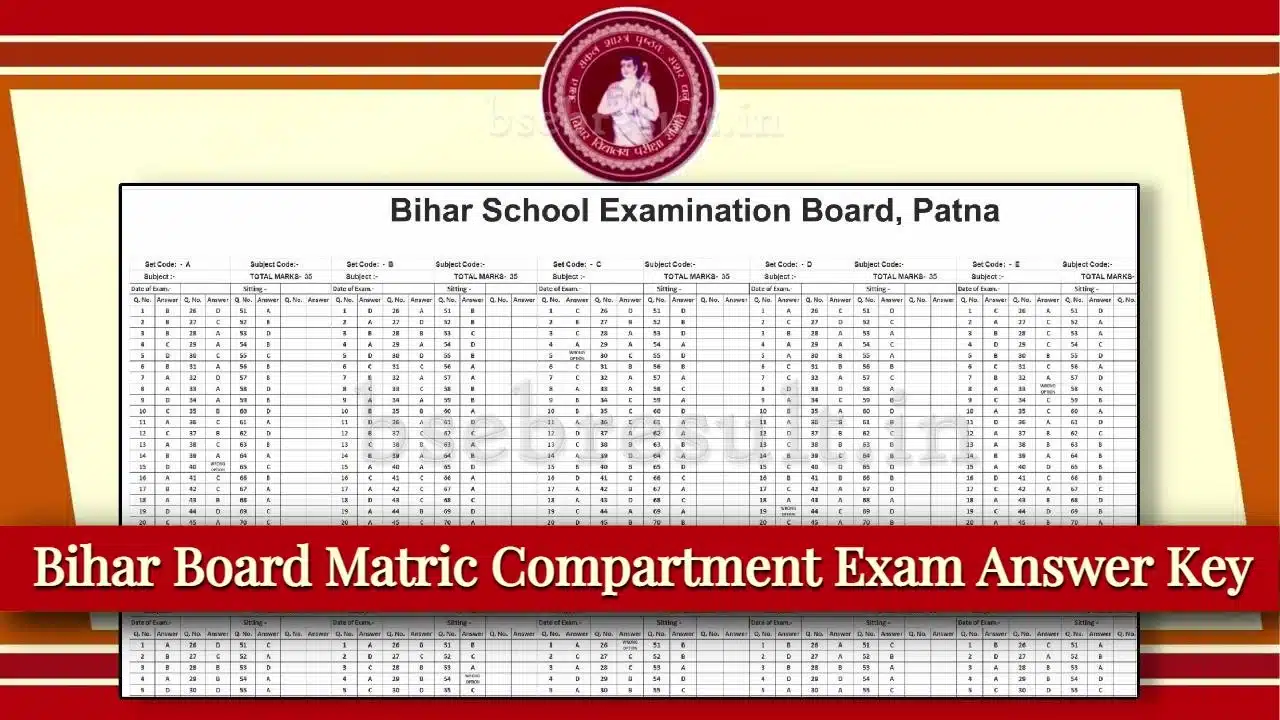 Bihar-Board-Matric-Compartment-Exam-Answer-Key-Pdf-lINK