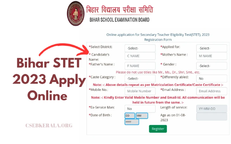Application for Bihar STET 2023 starts