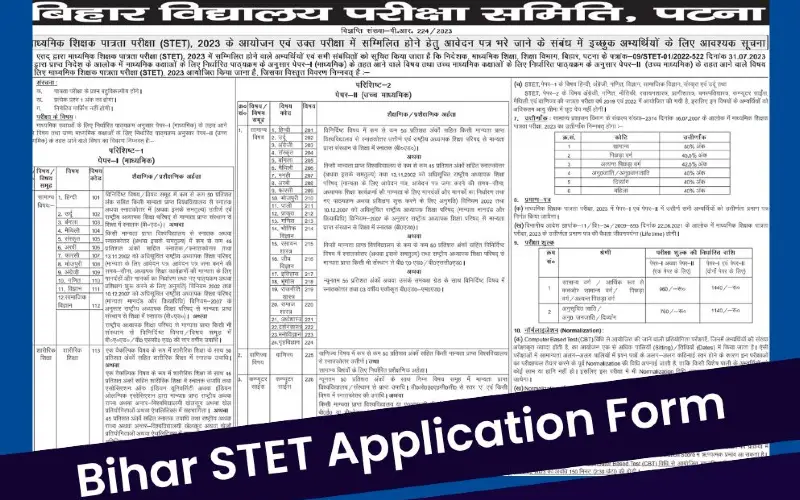 Bihar STET Application Form 2023 Registration Link Steps to Follow