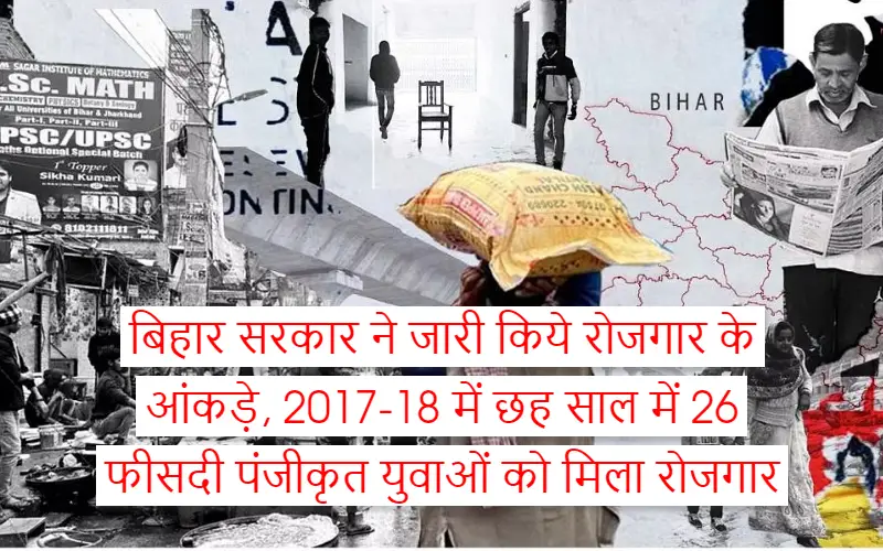 Employment Figures Released 2017-18 by Bihar Government