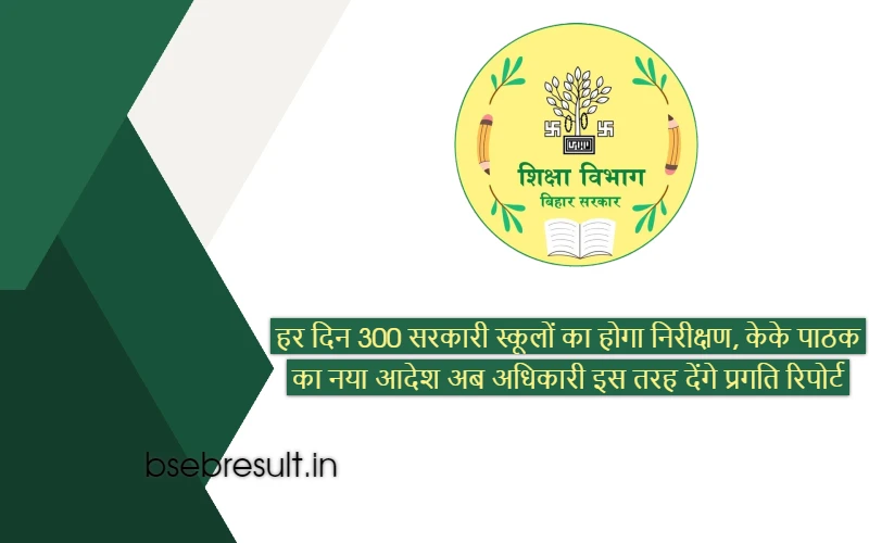 300 bihar government schools will be inspected every day