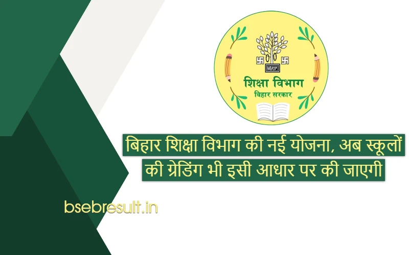 New scheme of Bihar Education Department grading of schools will also be done on this basis