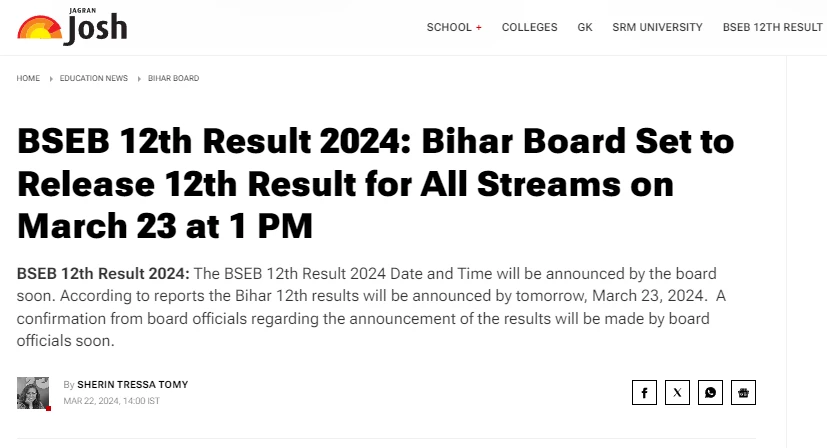 bihar board result 2024 download 12th class
