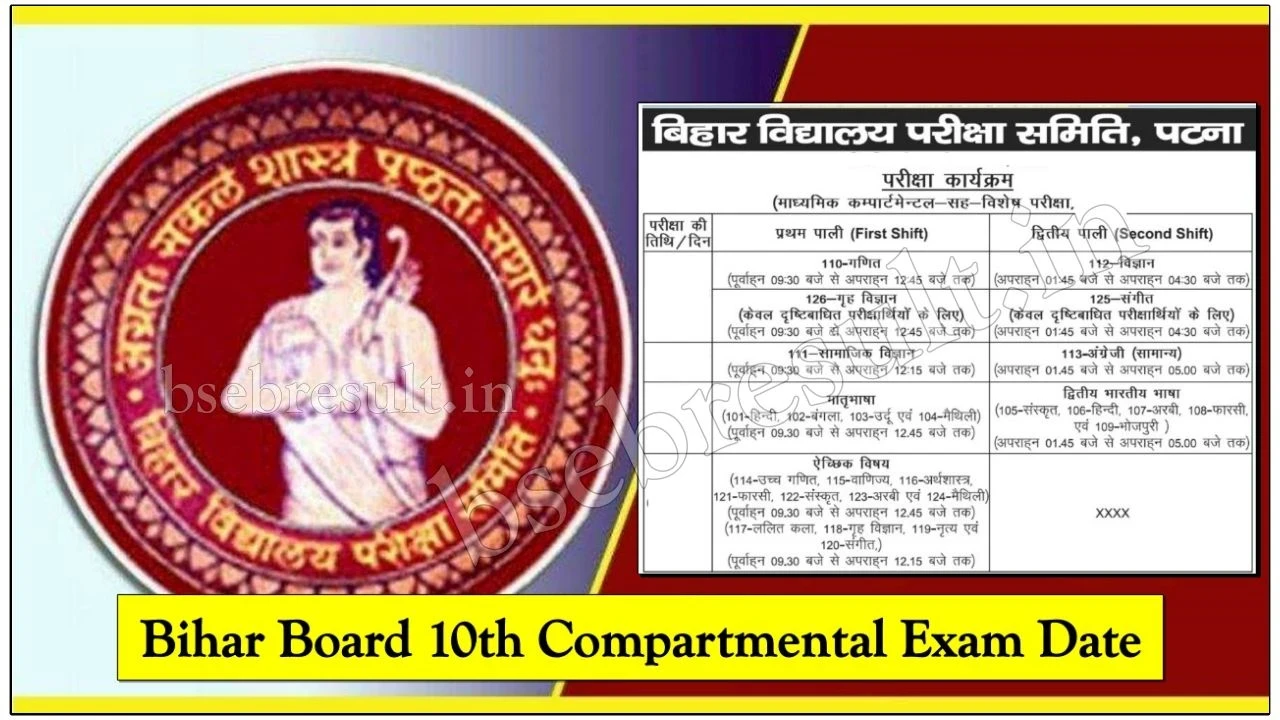 Bihar-Board-10th-Compartmental-Exam-Date-Download